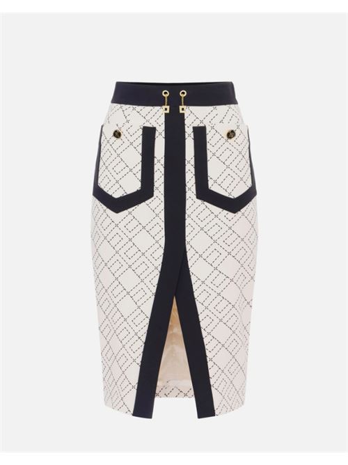 GONNA BI-COLOR ELISABETTA FRANCHI | GOS0156E2EF1 Milk/Nero